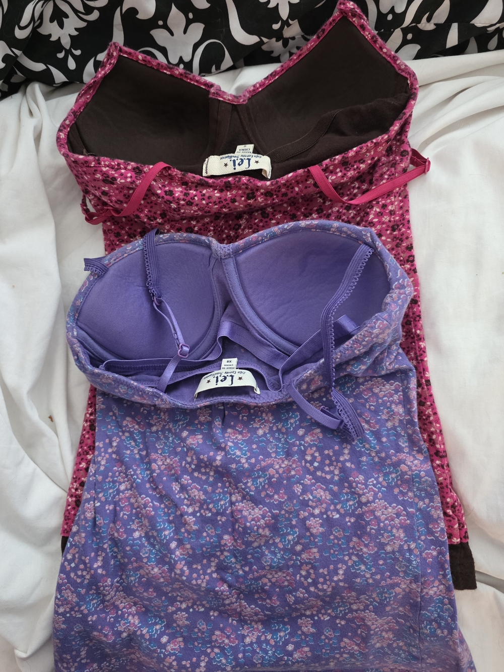 Lei Pink Floral Small & Lilac XS 2 Camisole Tops - Picture 4 of 5